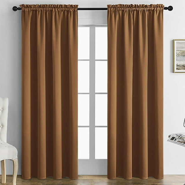 Leodye Lot de 1 Rideaux Occultants et Superposition de Rideau Rideaux Élégants pour Chambre, 63 Pouces L X 54 Pouces H