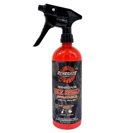Renegade Products USA - EZ Red Sprayable Metal Polish & Cleaner for Chrome, Aluminum, and Stainless Steel | High-Gloss Shine & Protection | 24oz