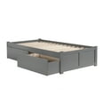 thumbnail image 5 of AFI Concord Queen Solid Wood Platform Bed with Footboard & 2 Storage Drawers in Grey, 5 of 8