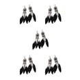 thumbnail image 3 of Pendientes bohemios Jumpingount de flecos negro 5Conjunto, 3 of 6