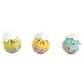 thumbnail image 2 of Happy Hatchlings Wobble Rattles - 3pc, Colorful Eggs With Shells, Sounds & Rattle Play, Expressive Facial Emotions, Infant, Baby, Toddler Ages 0mo+, 2 of 5
