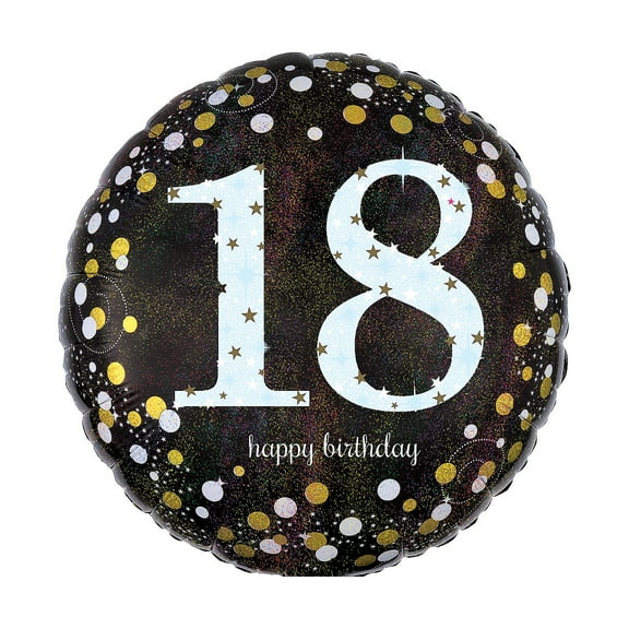 Sparkling Celebration 18th Birthday 18" Mylar Balloon