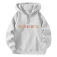 thumbnail image 3 of Unisex Letter Print Hooded Zip Up Sweatshirt | Streetwear Loose Fit Pullover Hoodie Plain Sweatshirt with Pockets Long Sweatshirt Hoodie Sweatshirts for Women Hoodie Pullover Trendy Hoodie Hoodie, 3 of 5