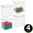 thumbnail image 2 of mDesign Plastic Playroom/Gaming Storage Organizer Box, Hinge Lid, 4 Pack, Clear, 2 of 8