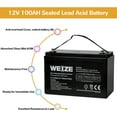 thumbnail image 4 of 1Autodepot Sealed Lead-Acid 12 Volt Automotive Battery, Top Post for Golf Cart, 4 of 5