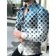 thumbnail image 1 of Camisa de hombre Camisa occidental Patrón de cuadros Estampado Solapa Azul Púrpura Verde Caqui Exterior Calle Moda Diseñador Casual Suave, 1 of 6