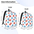 thumbnail image 4 of Balery Red Blue Polka Dots Vintage Canvas Backpack for Men and Women - Large Capacity, Durable Travel Laptop Bag for School, Work, Hiking, and Outdoor Activities, 4 of 7
