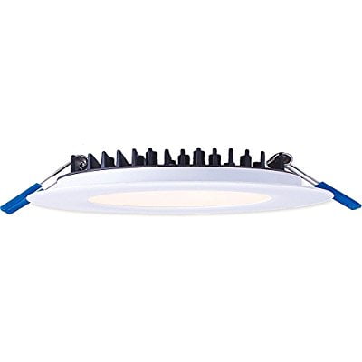 Wet Location Downlight Lotus LED 4 Wet Location Slim Round Recessed Downlight White 700 Lumens 3000K SKU: LY41RCD-30K-WH-WET ()