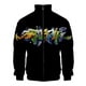 thumbnail image 3 of Chaqueta con estampado 3D de graffiti de colores a la moda para hombre, abrigo de manga larga con patrón de hip hop, chaqueta holgada de calle de otoño, chaquetas con cremallera para niños, 3 of 5