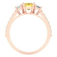 thumbnail image 4 of Clara Pucci 14K Rose Gold 1.88ct Citrine Three-Stone Ring for Women, 4 of 8