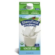 Stonyfield Organic 1% Low Fat Milk, Half Gallon, 64 fl oz