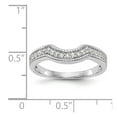 thumbnail image 7 of 14K White Gold Ring Band Wedding Diamond Round , Size 5, 7 of 7