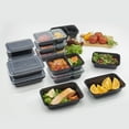 thumbnail image 4 of Mainstays Reusable Assorted Meal Prep Container, Black, 25 Pack, 4 of 7