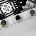 thumbnail image 4 of jejeloiu Gray White Geometric Black Out Curtains,Boho Exotic Style Curtains Pack of 2 (42x63 Each),Rustic Aztec Rhombus Bedroom Curtains For Adults,Super Cozy Room Decor, 4 of 6