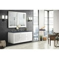 thumbnail image 3 of James Martin Vanities 60" Double Vanity Cabinet, Glossy White, w/ 3 CM Charcoal Soapstone Quartz Top, 3 of 7