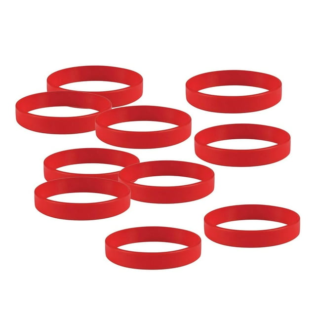 Pulsera de silicona Yinane 10 uds rojo