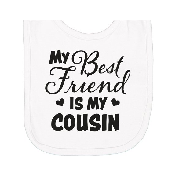 Inktastic My Best Friend is My Cousin with Hearts Newborn Bib
