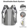 thumbnail image 4 of 25L Unisex Backpack Lightweight Multi-Pocket Daypack for School,Work,Hiking,Travel, Navy - B930, 4 of 9