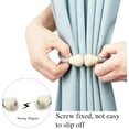 thumbnail image 3 of Magnetic Curtain Tiebacks 4 Pack Cotton Boho Curtain Tie Back Decorative Rope Holdbacks for Curtains Draperies Outdoor Window Treatment Holdbacks, Cream, 3 of 12