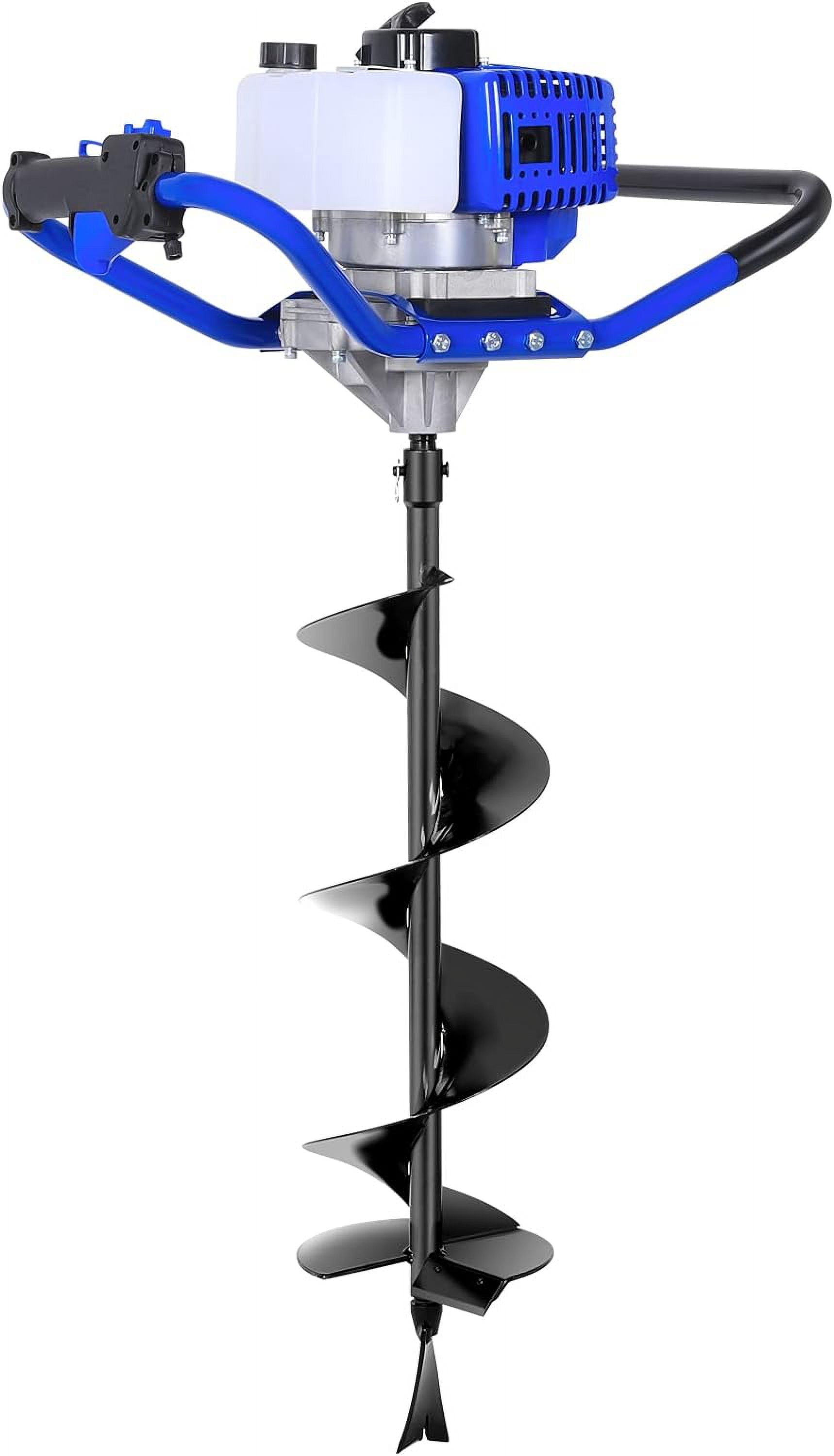 Bolt-On Spiral Point Auger & Cutting Edges For Post Hole Diggers – Fits 2" ID Augers, Heavy Duty Carbon Steel