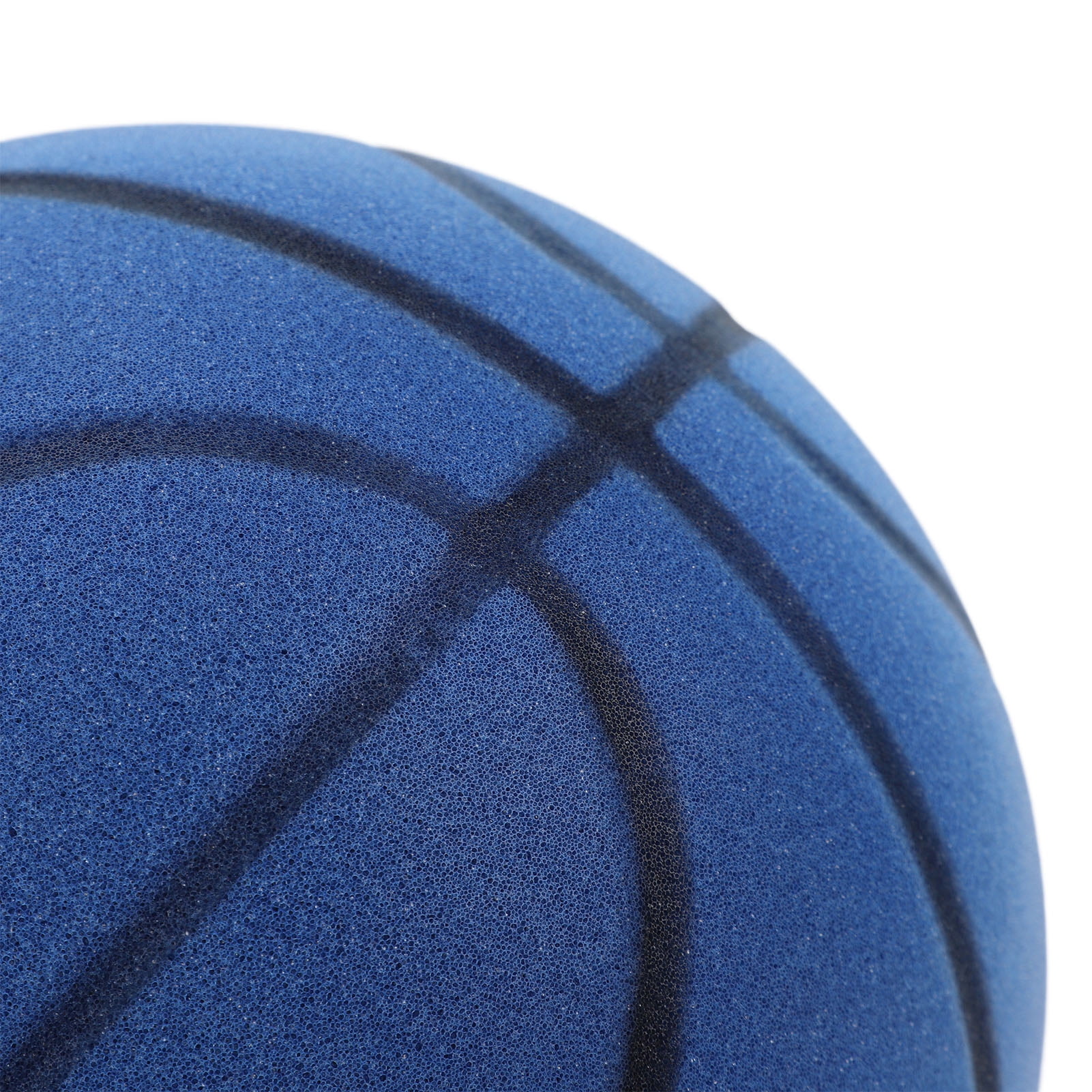 YAHHU Silent Basketball Size 7 (29.5") / 24 cm in Blue - Premium PU Highly Elastic Inflation Free Quiet Bounce Ball, Enhances Hand Eye Coordination for Home Apartment Indoor Boys Training Practice