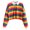 Orange, variant on Moocorvic Women's Long Sleeve Shirts Womens Color Stripe Button Long Sleeve Pullover Hoodies Sweatshirt Tops Blouse
