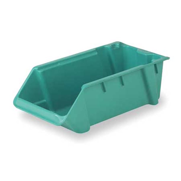 Lewisbins Stack and Nest Bin, Green, 77/8"H x 24"L x 113/8"W, 1EA