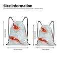 thumbnail image 4 of Kdxio Koi Fish Corals,Spring Summer Print Drawstring Backpack Bag,Waterproof Draw String Back Sack, Gym Drawstring Bags Swim Bag For Unisex, 4 of 9