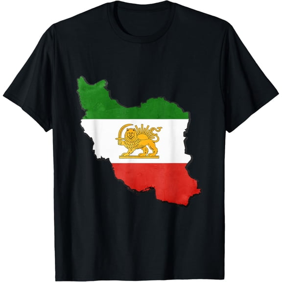 Iranian Roots USA Raised ApparelIran Flag T-Shirt