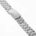 thumbnail image 5 of 22mm Stainless Steel Solid Links Bracelet Watch Band Strap Curved End with 4pcs Watch Spring Bars (Silver), 5 of 6
