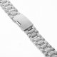 thumbnail image 3 of Brazalete de acero inoxidable de 22 mm con eslabones macizos y extremo curvo, incluye 4 pasadores de resorte (plateado)., 3 of 7