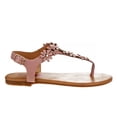 thumbnail image 2 of Beverly Hills Polo Club Kid Girls Thong Sandal with Multi Flower Accents, Pink, 1, 2 of 5