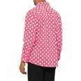thumbnail image 3 of INSPIRE CHIC Polka Dots Shirt for Men's Pointed Collar Button Long Sleeve Shirts, 3 of 5