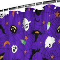 thumbnail image 3 of Halloween Purple Spider Web Pattern Shower Curtain 72"x72" ,Bathroom Decorative Shower Curtains Set with 12 Hooks,Modern Waterproof Washable Shower Curtain, 3 of 6