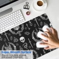thumbnail image 4 of Long Mouse Pads for Desk,Black White Gothic Cat Skull Key Pattern Desk Mats on Top Of Desks, Desk Mouse Pad Extra Large with 3mm Non-Slip Base and Stitched Edge for Gaming,Office,Work,Home 31.5"x11.8", 4 of 6