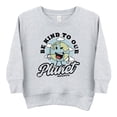 thumbnail image 3 of SmileyWorld Be Kind To Our Planet Retro - Toddler Graphic Sweatshirt, 3 of 11