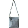 thumbnail image 5 of CCWBAGS Genuine Leather Cross Body Carry Purse, Grey, 5 of 6