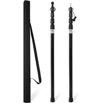 Adjustable Tent Poles for Camping Set of 2, Viaky Telescoping Aluminum Tarp Rods Heavy Duty for Awnings Canopy Shelter Outdoor Rainfly Portable & Reusable, 38"-93" 3 Sections with Zipper Bag Black