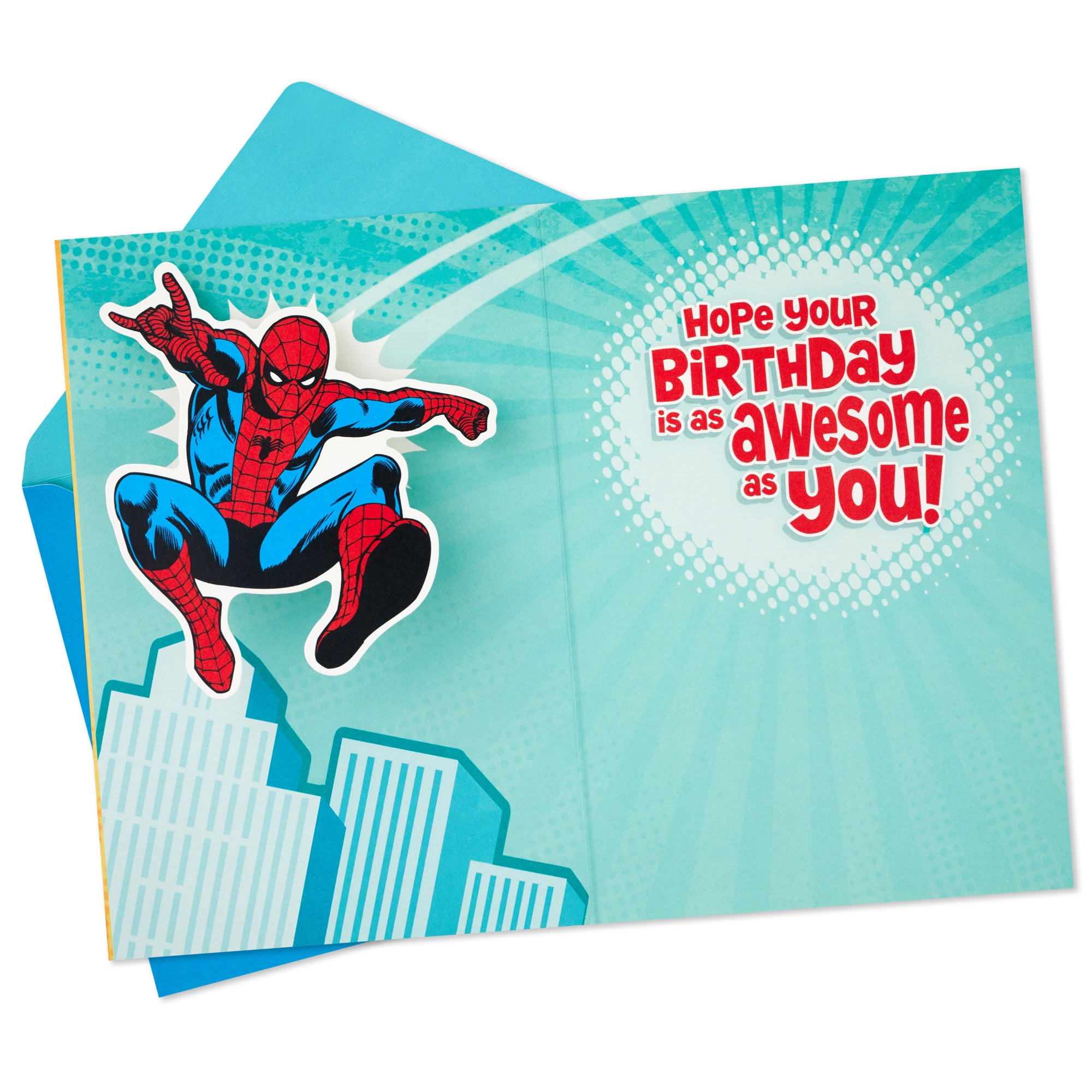 Hallmark Marvel Spider-Man Pop-Up 7th Birthday Card (Awesome As You)