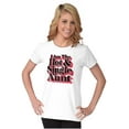 thumbnail image 4 of Single Cool Cute Funny Auntie Aunt Womens Fitted Plus Size Graphic Tee Brisco Brands 2X, 4 of 5