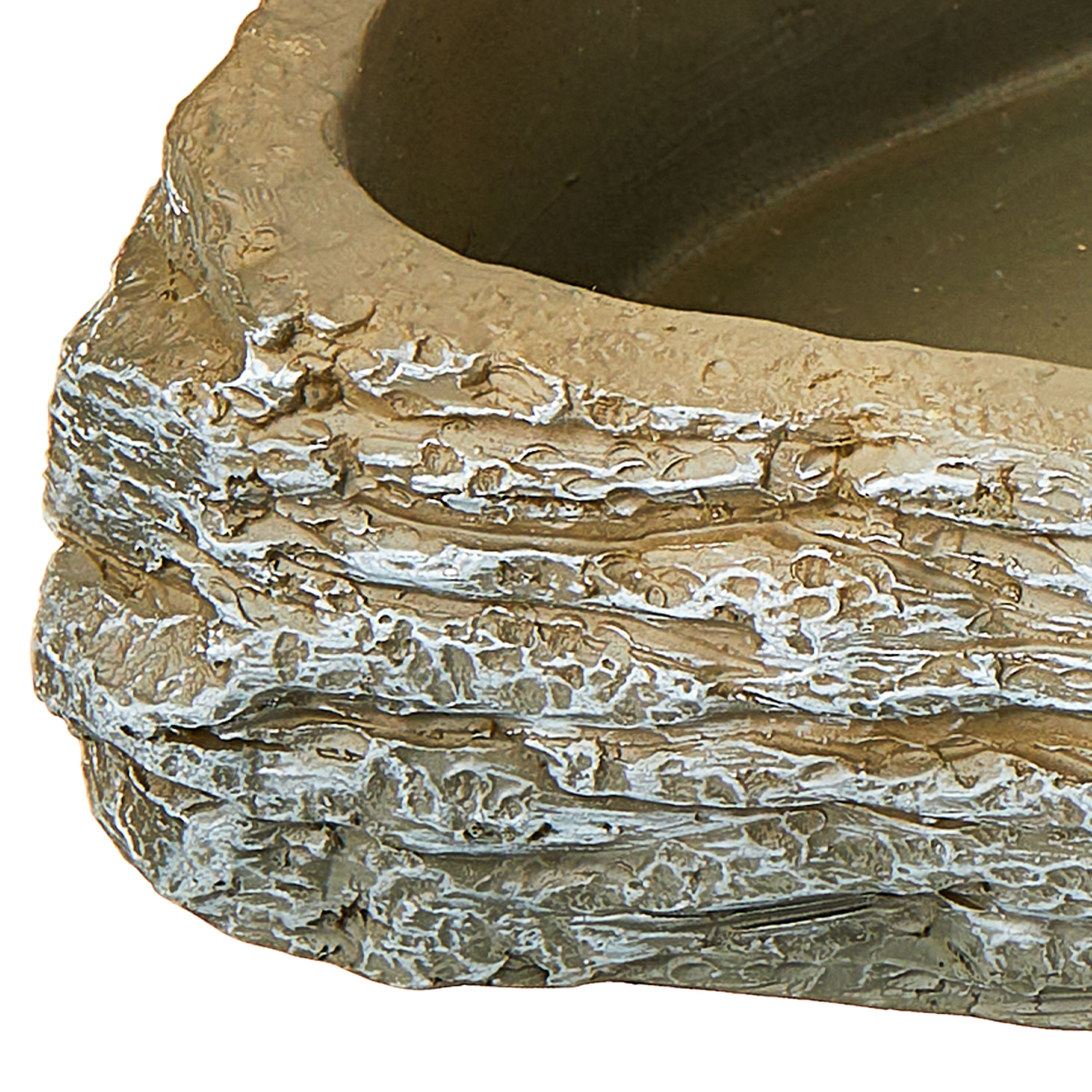 Vibrant Life Reptile Terrarium Resin Feeding Bowl, Gray