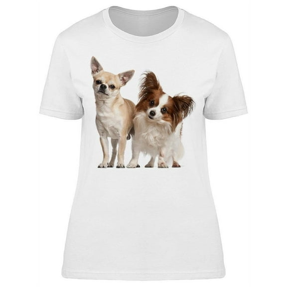 Two Chihuahas Standing Together T-Shirt Women -Image by Shutterstock, Female Small