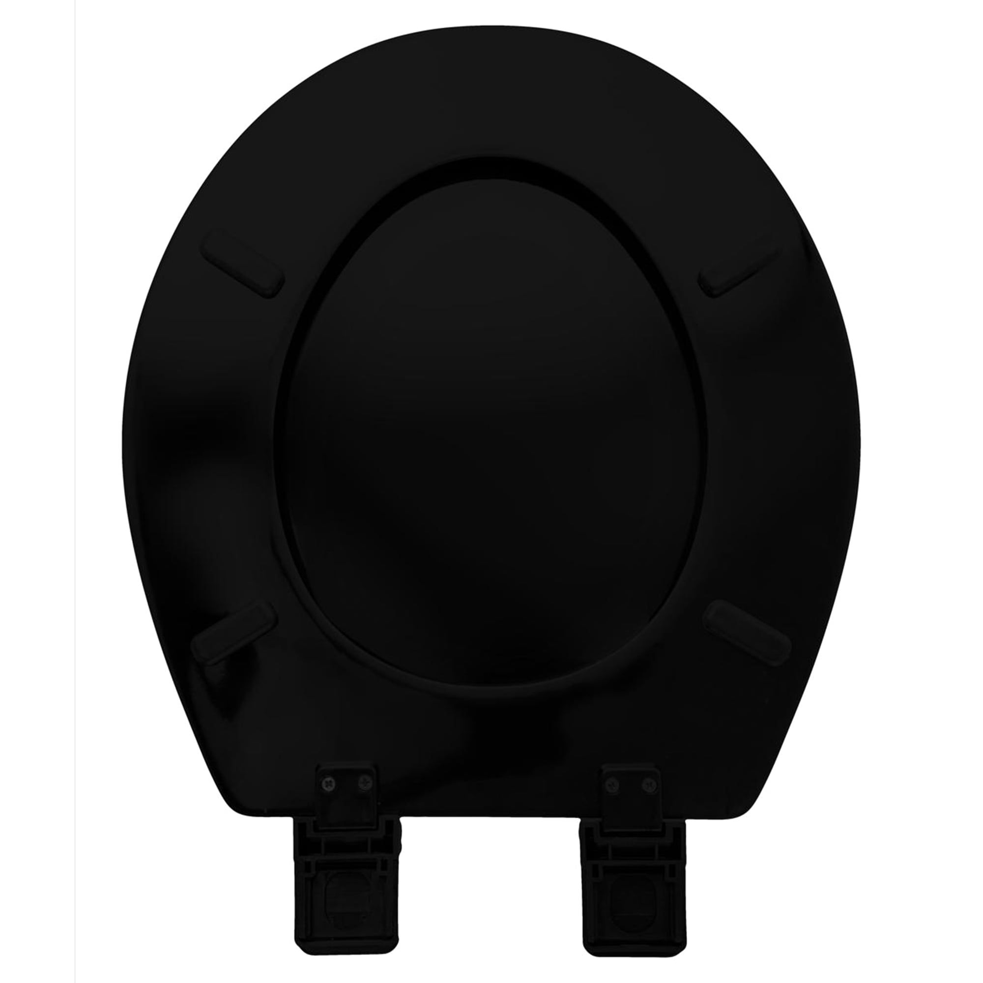 Oakbrook Collection Laurel Round Black Wood Toilet Seat
