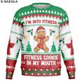 thumbnail image 3 of Suéteres de punto feos de Navidad con forma de hombre de jengibre, muérdeme, para Halloween, regalo de Navidad, para parejas, fiestas, unisex, informales, 1, 3 of 5