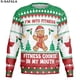 thumbnail image 3 of Suéteres de punto feos de Navidad con forma de hombre de jengibre, muérdeme, para Halloween, regalo de Navidad, para parejas, fiestas, unisex, informales, 2, 3 of 5