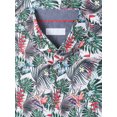 thumbnail image 3 of Ma Croix Mens Lightweight Hawaiian Tropical Print Button Down Shirt, 3 of 7
