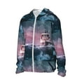 thumbnail image 2 of Kll Boat Lighthouse Storm Waves Print Men'S Women’s Upf 50+ Sun Protection Outdoor Hoodie Jacket Long Sleeve Fishing Hiking Performance Shirt- X-Large, 2 of 8