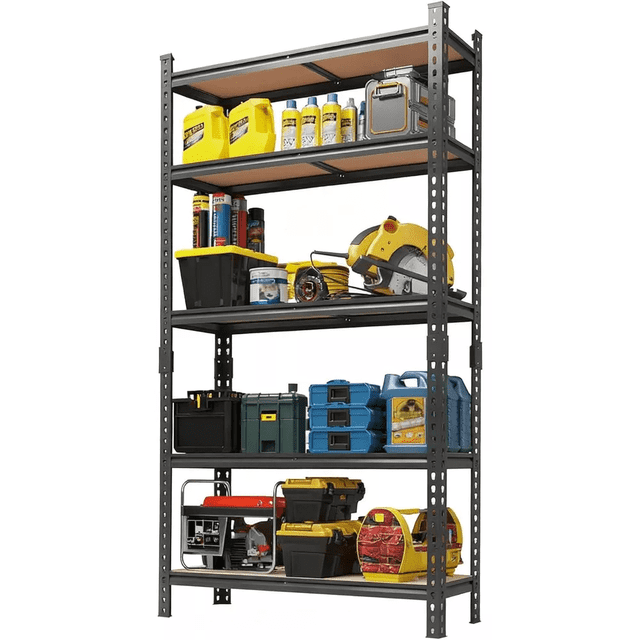 Eastvita Étagère de Rangement de Garage en Métal Robuste à 5 Niveaux Réglables