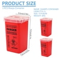 thumbnail image 2 of 3-Pack Sharps Container for Home Use and Professional, 1 Quart Biohazard Needle and Syringe Disposal, Needle Disposal Small Portable Container for Travel & Home Use, 2 of 7