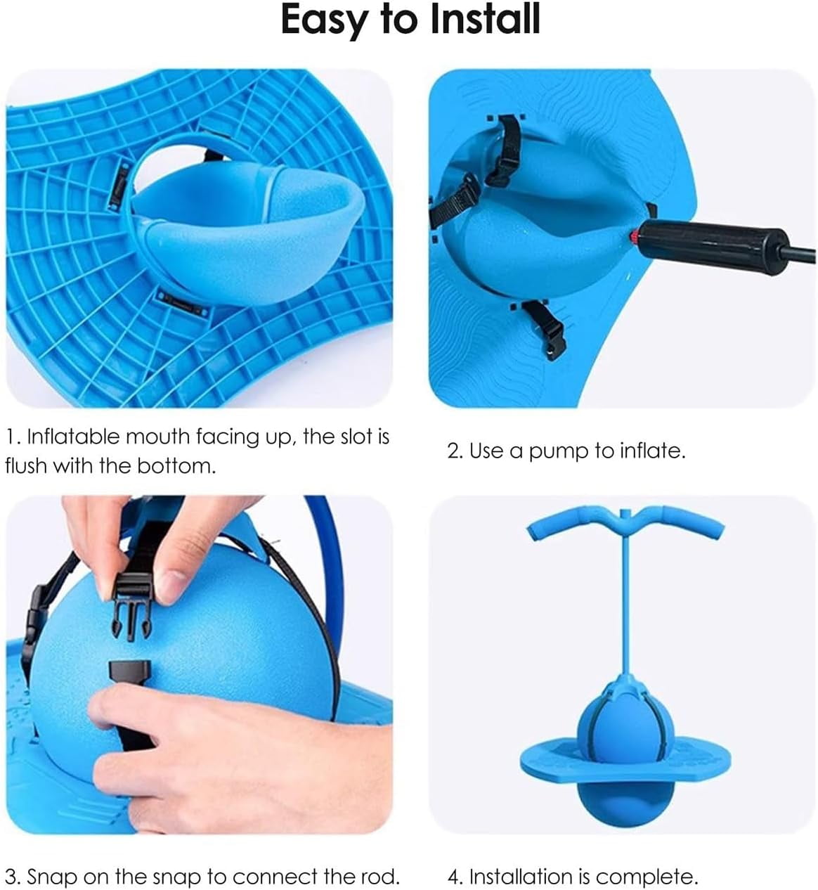 Balance Jumping Ball,Pogo Jumper with Handle and Pump, Safe and reliable bouncing tools,Anti-Slip and Wear-Resistant,Suitable for beginners